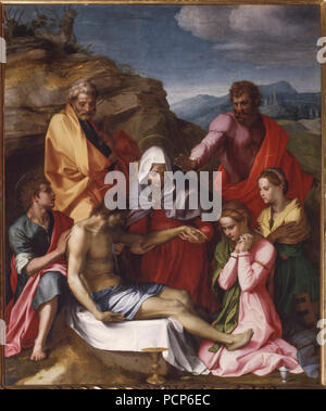 Pietà with Saints (Pietà di Luco), 1523-1524. Stock Photo