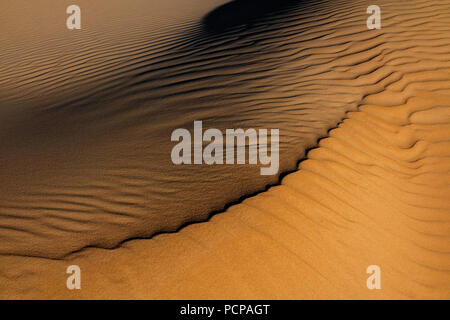 Patterns in the sand of a sand dune created by the wind, South Africa Stock Photo