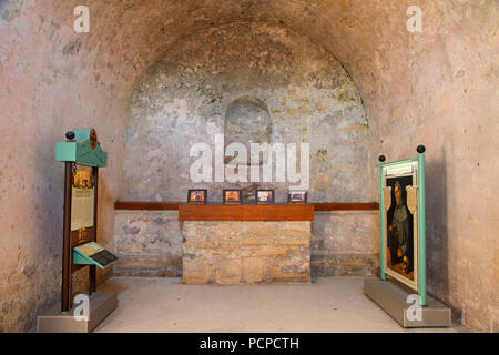 Church altar,  Castillo de San Marcos National Monument, St Augustine, Florida Stock Photo