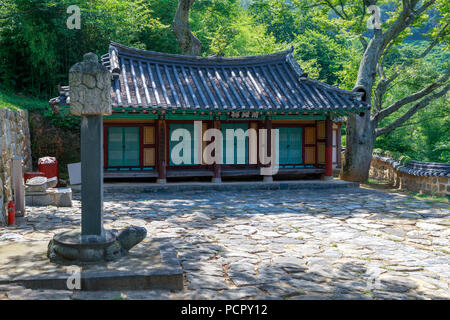 Namhae, South Korea - July 29, 2018 : Chungnyeolsa shrine in Namhae County, South Gyeongsang Province Stock Photo