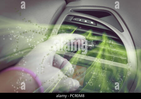 Close Businessman Hand Tuning Air Ventilation Grille While Driving Car  Stock Photo by ©realinemedia 568530950
