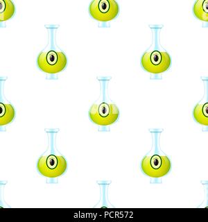 Natural Yellow Olive Oil with Glass Bottle. Extra Virgin Oil Label and Package Design. Seamless Pattern. Stock Vector