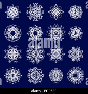 Ornamental Line Pattern. Round Texture. Geometric Ornament Stock Vector