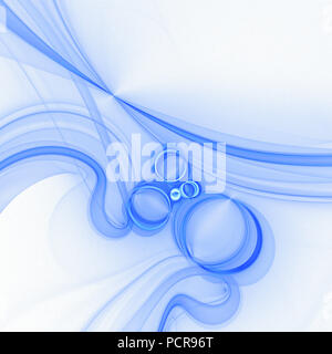 Abstract blue background, wave, veil and velvet texture on dim white space Stock Photo