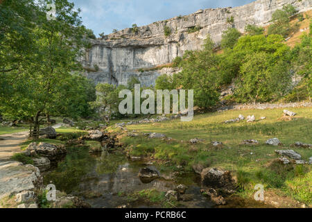 View of the countryside around Malham Cove in the Yorkshire Dales National Park Stock Photo