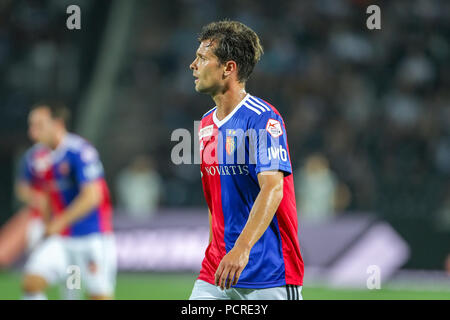 Thessaloniki, Greece - July 24, 2018: Player of Basel Valentin Stocker in action during the UEFA Champions League Second qualifying round , 1st  match Stock Photo