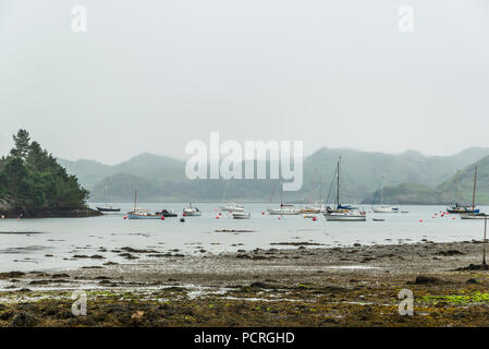 views of the kintyre peninsula in a cloudy day Stock Photo