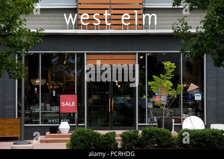 A Logo Sign Outside Of A West Elm Retail Store Location In Denver