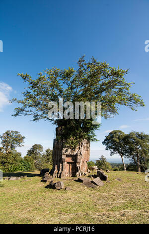 the Khmer Temples of Prsat Preah Vihear north of the town Sra Em in the province of Preah Vihear in Northwest Cambodia.  Cambodia, Sra Em, November, 2 Stock Photo