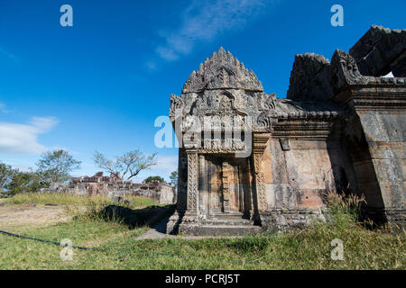 the Khmer Temples of Prsat Preah Vihear north of the town Sra Em in the province of Preah Vihear in Northwest Cambodia.  Cambodia, Sra Em, November, 2 Stock Photo