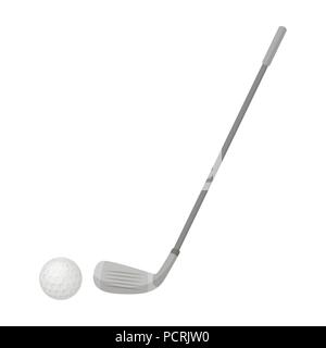 Golf icon in cartoon design isolated on white background. Scotland country symbol stock vector illustration. Stock Vector