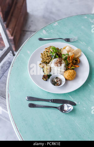 Indonesian traditional meal Nasi Champur, fried rice Stock Photo
