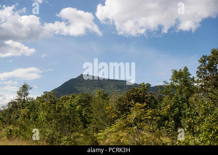 the Landscape near the Khmer Temples of Prsat Preah Vihear north of the town Sra Em in the province of Preah Vihear in Northwest Cambodia.  Cambodia,  Stock Photo