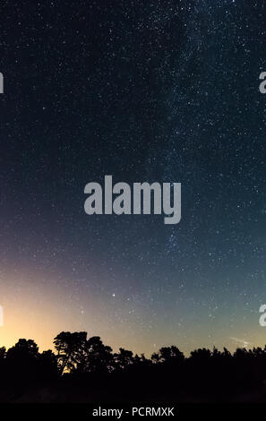 Colored Milky Way. Night landscape of starry sky Stock Photo - Alamy