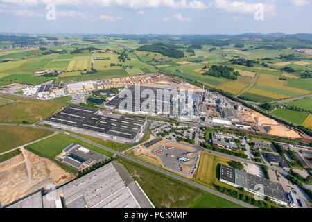 Woodworking company Egger, sawmill, aerial view of Brilon Stock Photo