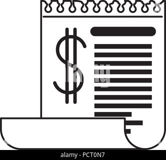 receipt shet isolated icon Stock Vector