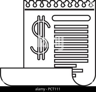 receipt shet isolated icon Stock Vector