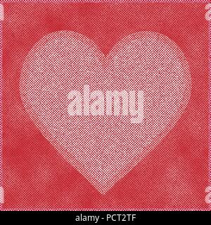 Heart on red textured background Stock Vector