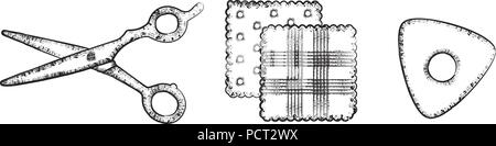 Sewing symbols set 1 Stock Vector