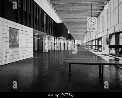 Inside the historic Preston Bus Station Stock Photo