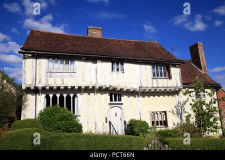 Half timbered Medieval buildings in Lavenham Suffolk UK Stock Photo