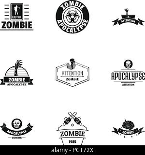 Indulge logo set, simple style Stock Vector