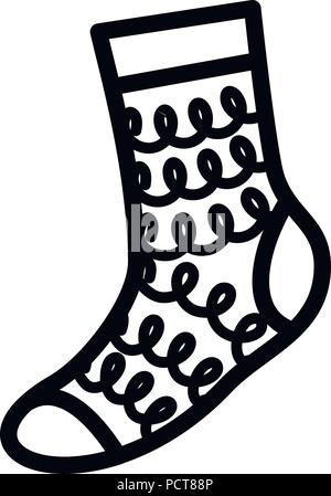 Wool sock icon, simple style Stock Vector