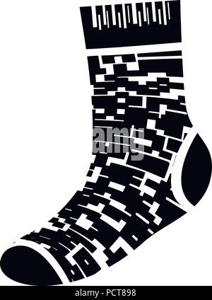 Camo sock icon, simple style Stock Vector