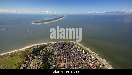 Town of Norderney, Westinsel (western island), aerial photo, Norderney, North Sea, North Sea island, East Frisian Islands, Lower Saxony, Germany Stock Photo