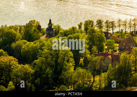 Church of the Knights of Saint John on the castle island of Mirow, Mecklenburg Lake Plateau, Mecklenburg-Western Pomerania, Germany Stock Photo