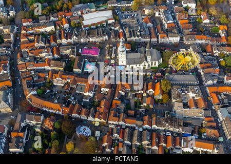 View of the historic center Lippstadt with St. Mary's Church, city plan, Lippstadt, Soester Börde, district Soest, planned town, Germany's oldest founding city, North Rhine-Westphalia, Germany Stock Photo