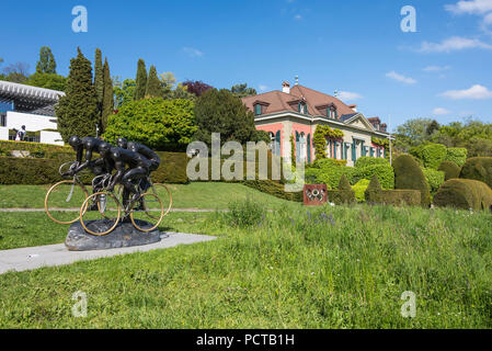 Olympic Museum le Musée Olympique, Quai d'Ouchy, Lausanne, Canton of Vaud, Western Switzerland, Switzerland Stock Photo