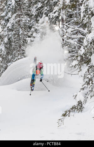 Skiing in Salzburg Land, Austria Stock Photo