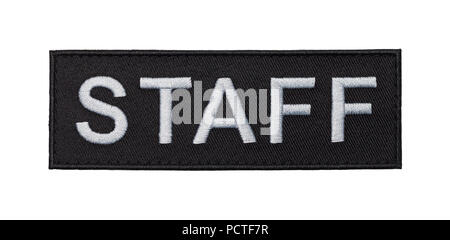 Staff Uniform Patch Isolated on a White Background. Stock Photo