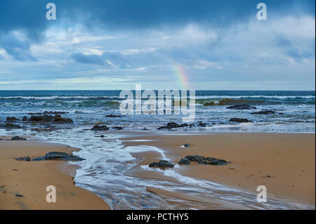 Apollo Bay, rocks, coast, spring, cloudy, Great Ocean Road, Victoria, Australia, Oceania Stock Photo