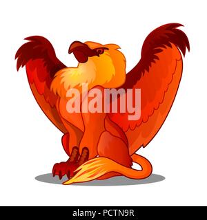 Statue of a mythical creature isolated on white background. Vector cartoon close-up illustration. Stock Vector