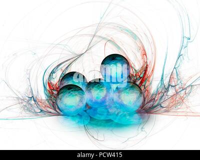 Stem cell research, conceptual computer artwork. Stock Photo