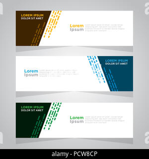Vector abstract design web banner template. Web Design Elements - Header Design. Abstract geometric web banner template on grey background. collection Stock Photo