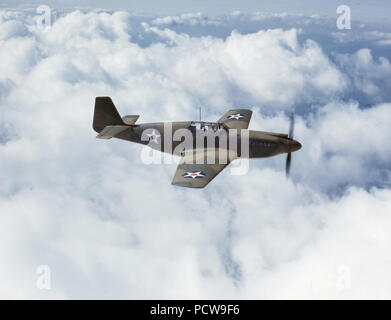 North American's P-51 Mustang Fighter is in service with Britain's Royal Air Force, N[orth] A[merican] Aviation, Inc., Inglewood, Calif. - October 1942 Stock Photo