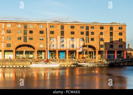 Albert Docks Liverpool now developed into a successful tourist hot spot in Liverpool United Kingdom Stock Photo