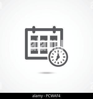 Schedule icon on white Stock Vector