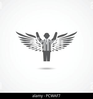 Inspiration icon on white Stock Vector