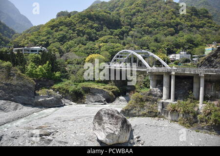 Landscape inside Taroko National Park in Hualien county, Taiwan Stock Photo