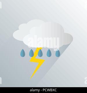 Thunderstorm Simple vector icon Stock Vector Image & Art - Alamy