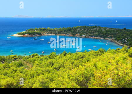 Beach Kosirina on island Murter, Croatia Stock Photo