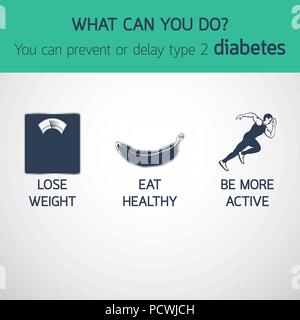 DIABETES vector logo icon illustration Stock Vector