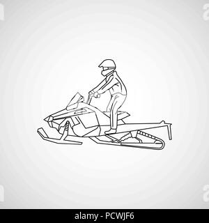 snowmobiling vector logo icon illustration Stock Vector