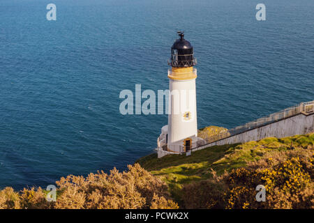 Maughold Head Lighthouse on the Isle of Man Stock Photo