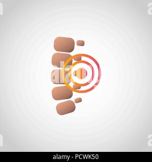 back Pain icon design, infographic health. Vector illustration. Stock Vector