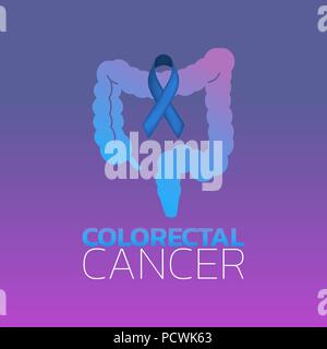 Colorectal Cancer icon design. Vector illustration Stock Vector